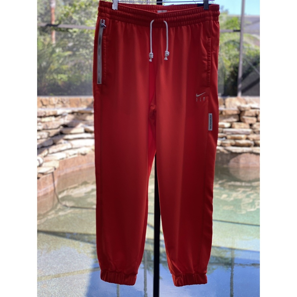 Nike Women's Swoosh Fly Basketball Pants Large Orange Activewear CU3482-891
